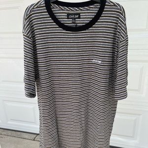 Dark Seas Brand Striped Shirt grey Black yellow